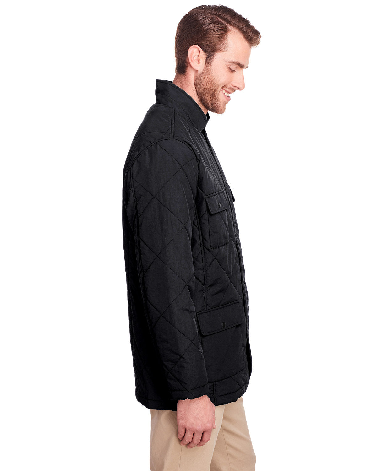 no-logo UltraClub Dawson Quilted Hacking Jacket-Men's Jackets-UltraClub-Thread Logic