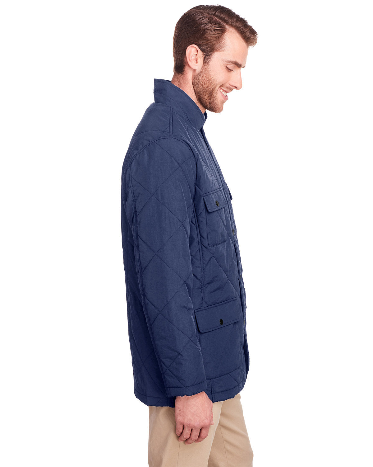 no-logo UltraClub Dawson Quilted Hacking Jacket-Men's Jackets-UltraClub-Thread Logic