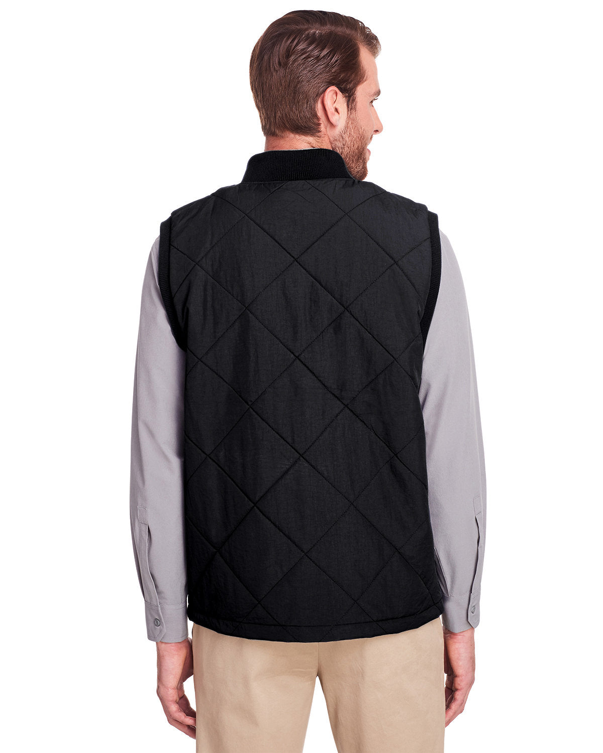 no-logo UltraClub Dawson Quilted Hacking Vest-Men's Layering-UltraClub-Thread Logic