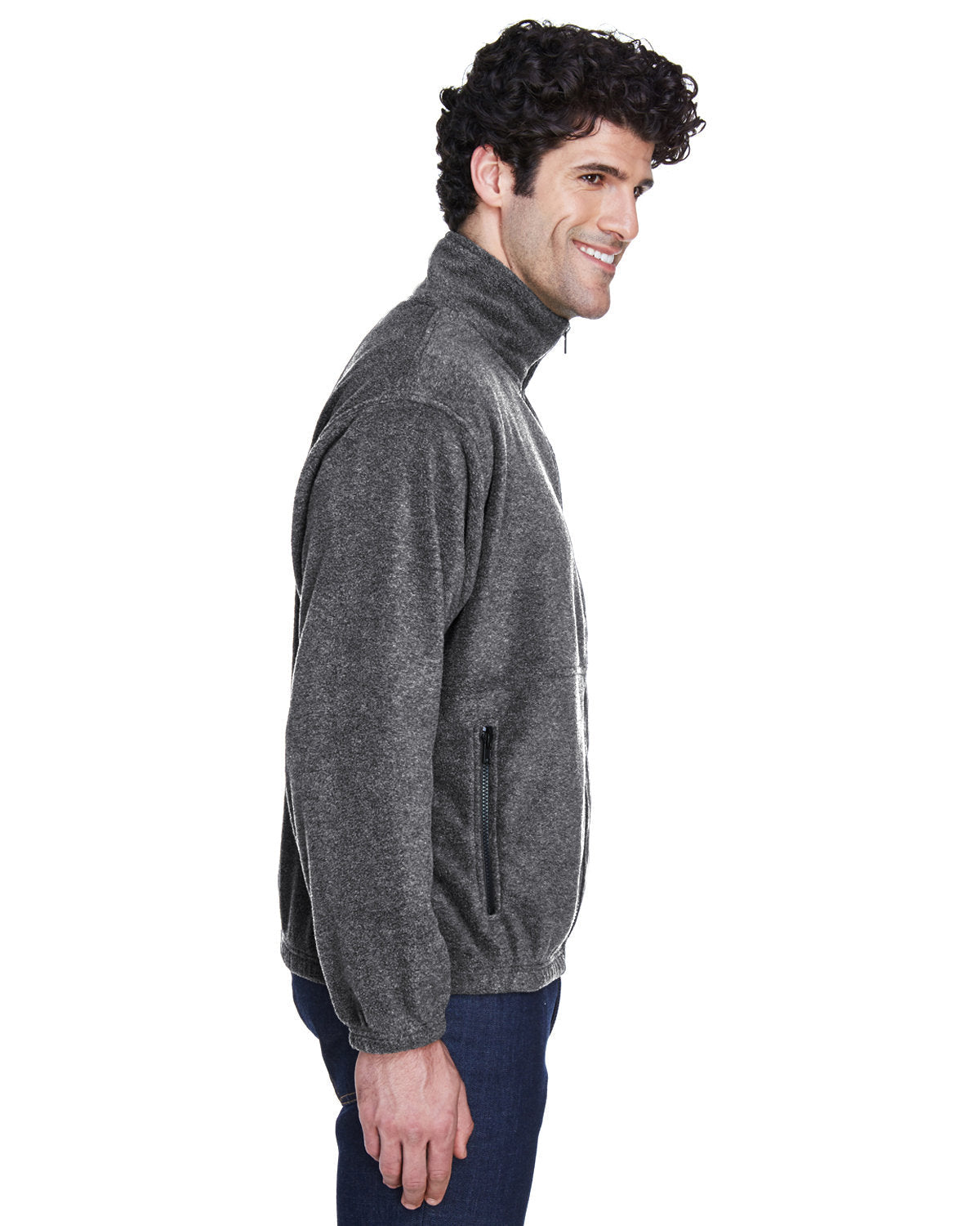 no-logo UltraClub Iceberg Fleece Full-Zip Jacket-Men's Jackets-UltraClub-Thread Logic