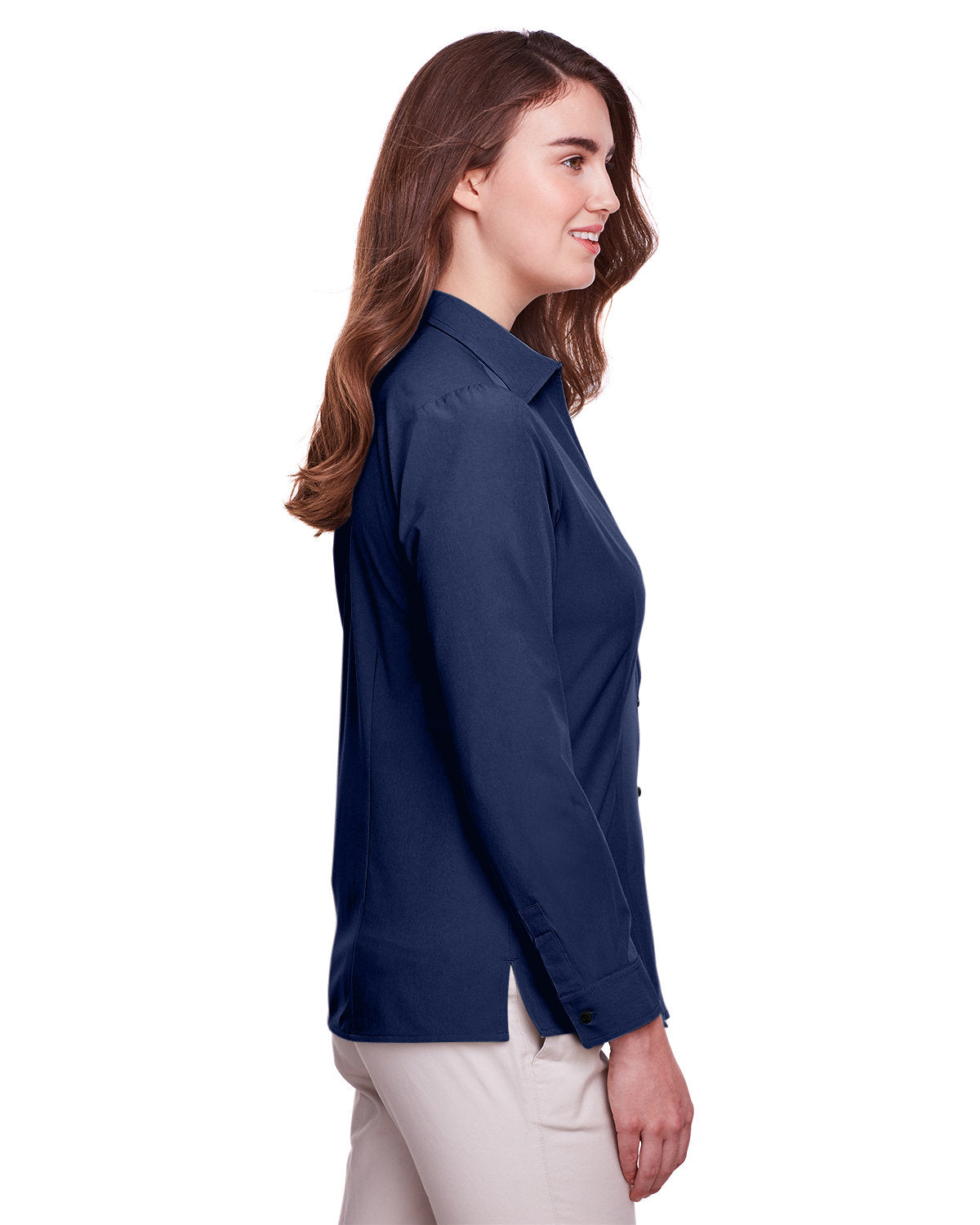 no-logo UltraClub Ladies Bradley Performance Woven Shirt-Ladies Dress Shirts-UltraClub-Thread Logic