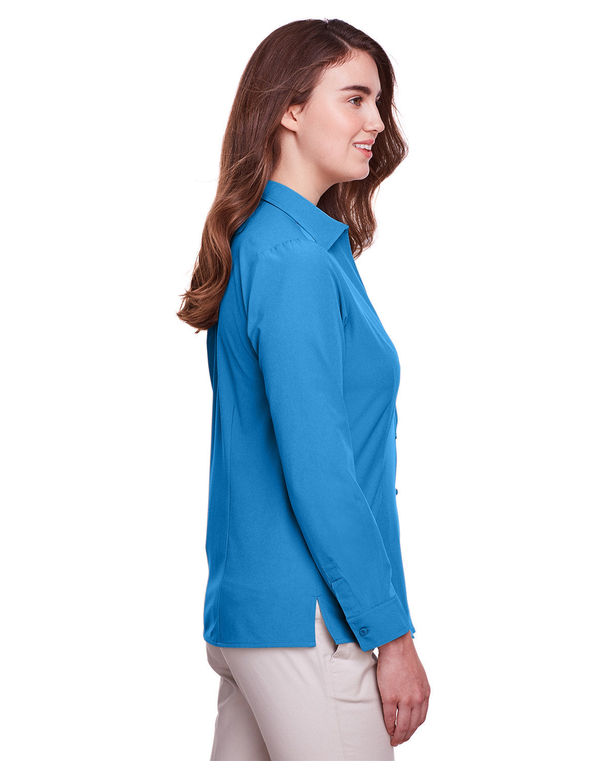 no-logo UltraClub Ladies Bradley Performance Woven Shirt-Ladies Dress Shirts-UltraClub-Thread Logic