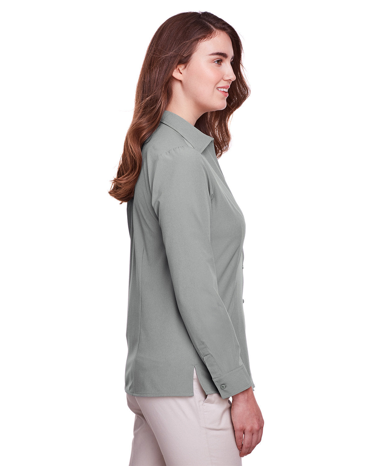 no-logo UltraClub Ladies Bradley Performance Woven Shirt-Ladies Dress Shirts-UltraClub-Thread Logic
