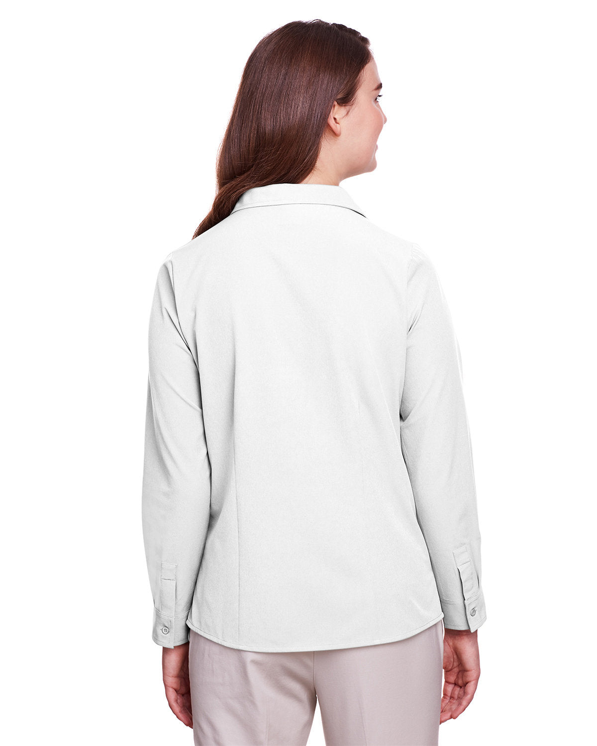 no-logo UltraClub Ladies Bradley Performance Woven Shirt-Ladies Dress Shirts-UltraClub-Thread Logic