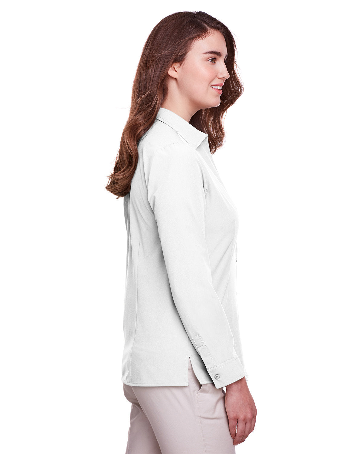 no-logo UltraClub Ladies Bradley Performance Woven Shirt-Ladies Dress Shirts-UltraClub-Thread Logic