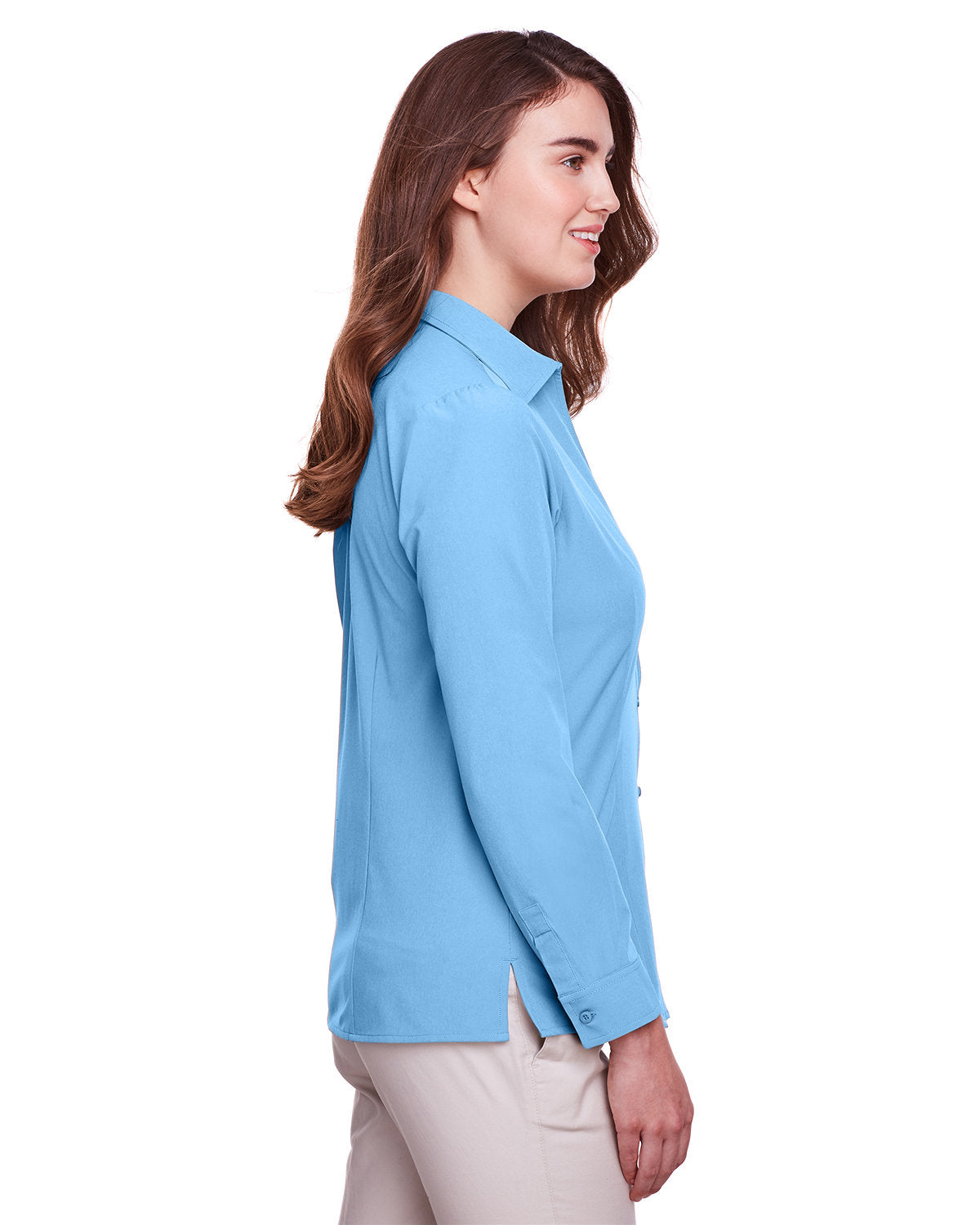 no-logo UltraClub Ladies Bradley Performance Woven Shirt-Ladies Dress Shirts-UltraClub-Thread Logic