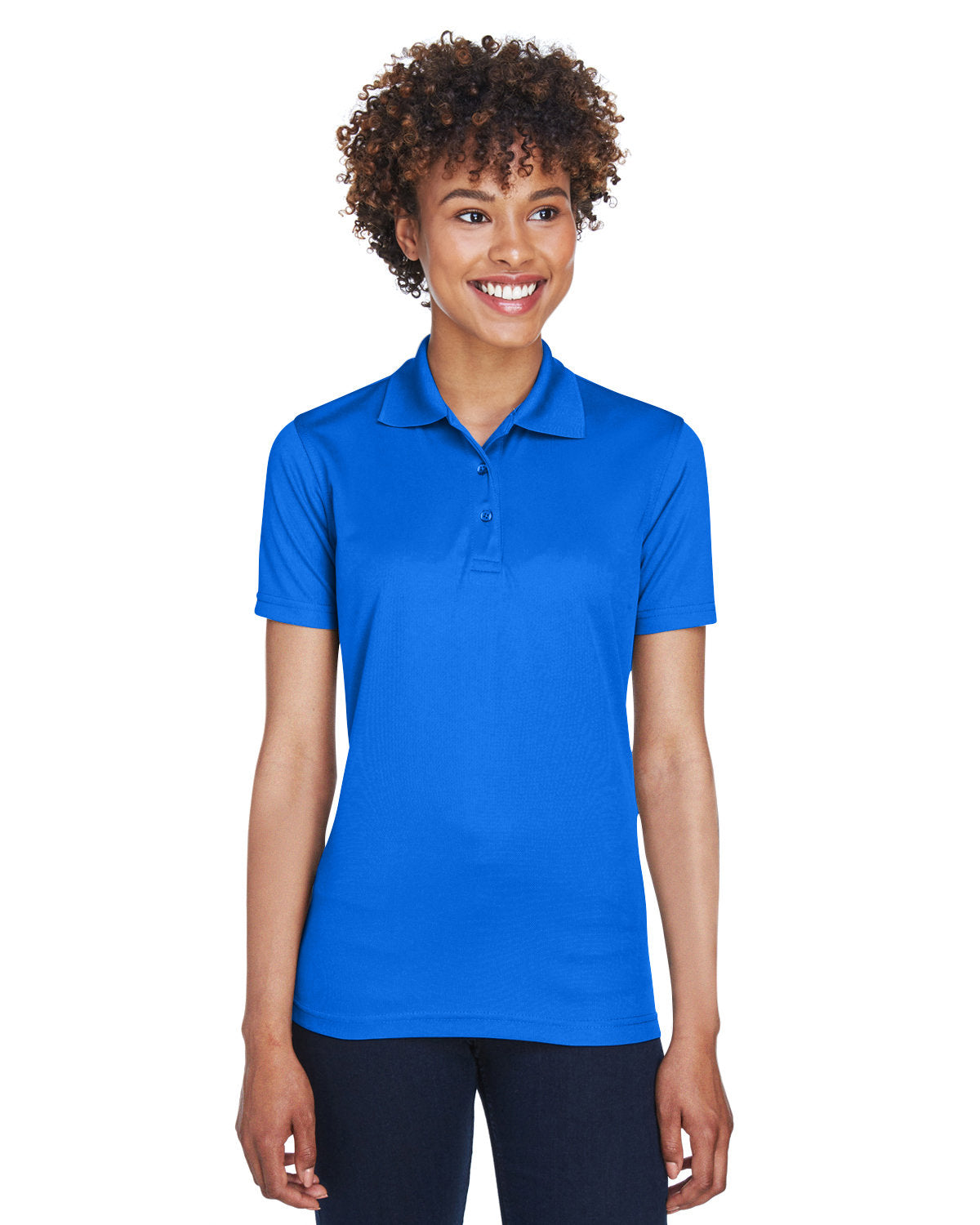 UltraClub Ladies Cool & Dry Mesh Pique Polo-Ladies Polos-UltraClub-Royal-S-Thread Logic