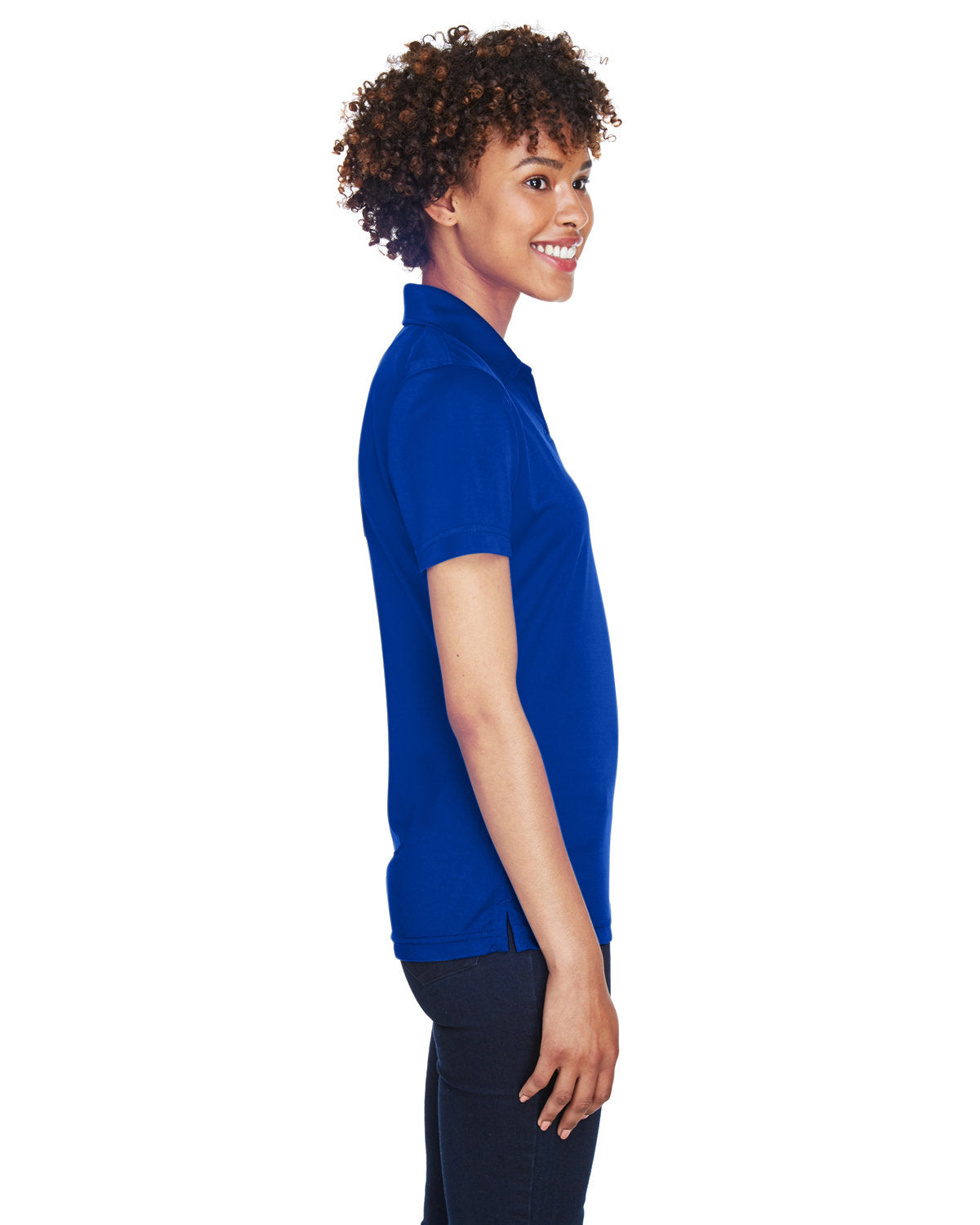 no-logo UltraClub Ladies Cool & Dry Sport Performance Interlock Polo-Ladies Polos-UltraClub-Thread Logic