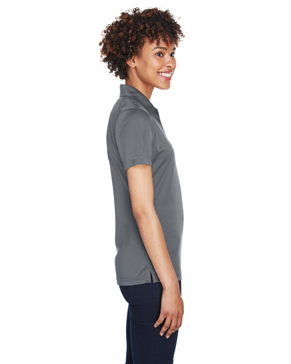 no-logo UltraClub Ladies Cool & Dry Sport Performance Interlock Polo-Ladies Polos-UltraClub-Thread Logic