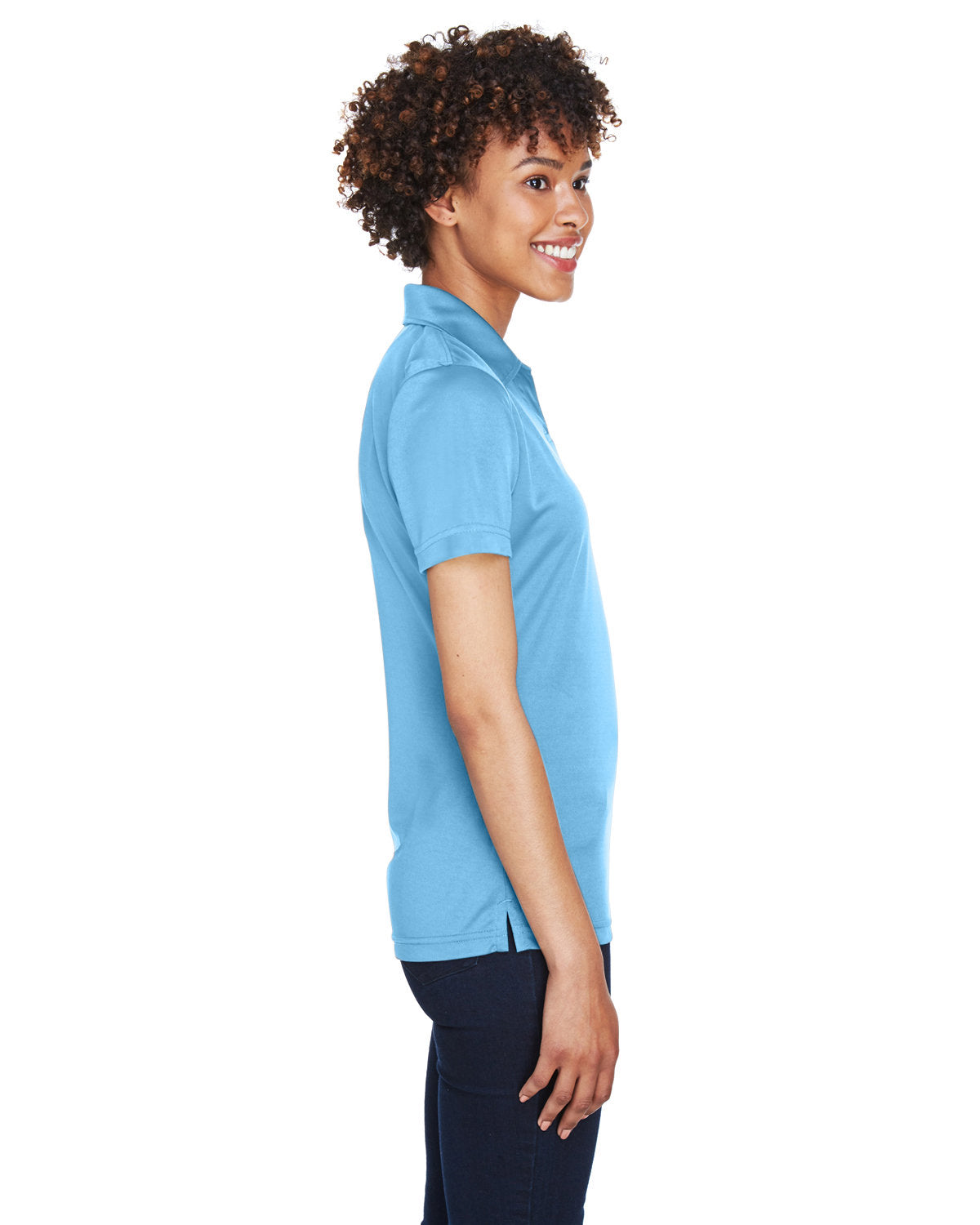 no-logo UltraClub Ladies Cool & Dry Sport Performance Interlock Polo-Ladies Polos-UltraClub-Thread Logic