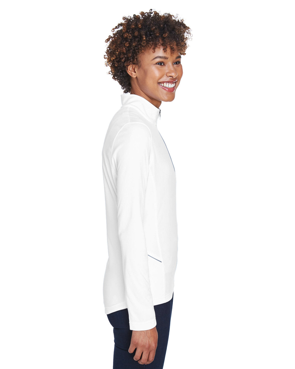 no-logo UltraClub Ladies Cool & Dry Sport Quarter-Zip Pullover-Ladies Layering-UltraClub-Thread Logic