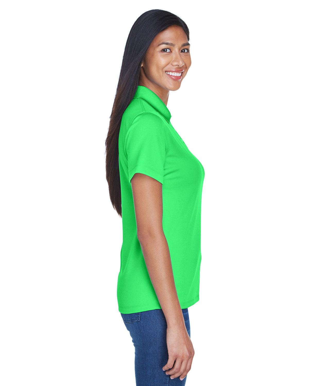 no-logo UltraClub Ladies Cool & Dry Stain-Release Performance Polo-Ladies Polos-UltraClub-Thread Logic