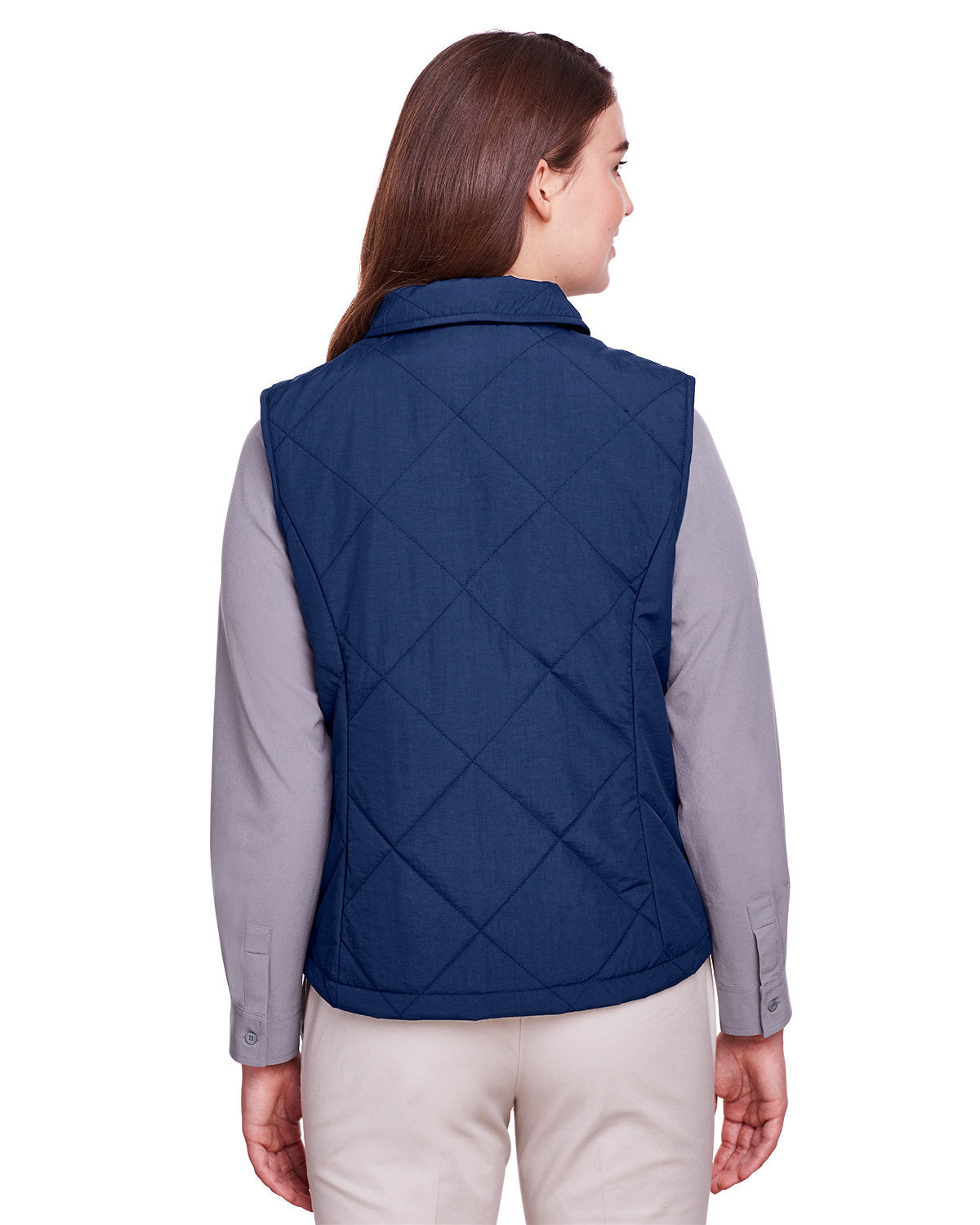 no-logo UltraClub Ladies Dawson Quilted Hacking Vest-Ladies Layering-UltraClub-Thread Logic