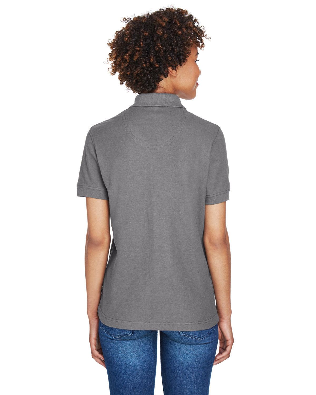 no-logo UltraClub Ladies Whisper Pique Polo-Ladies Polos-UltraClub-Thread Logic