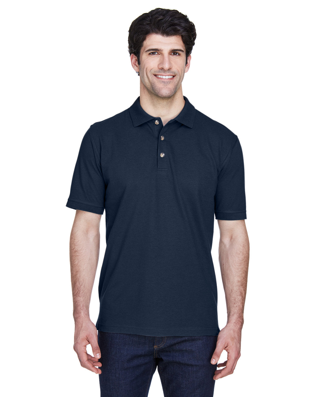 UltraClub Tall Classic Polo Shirt-Men's Polos-UltraClub-Navy-XLT-Thread Logic