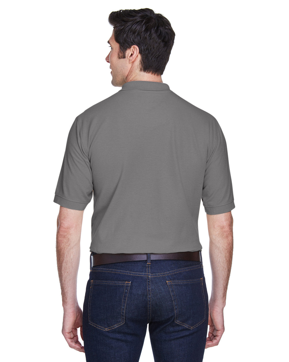 no-logo UltraClub Whisper Pique Polo Shirt-Men's Polos-UltraClub-Thread Logic