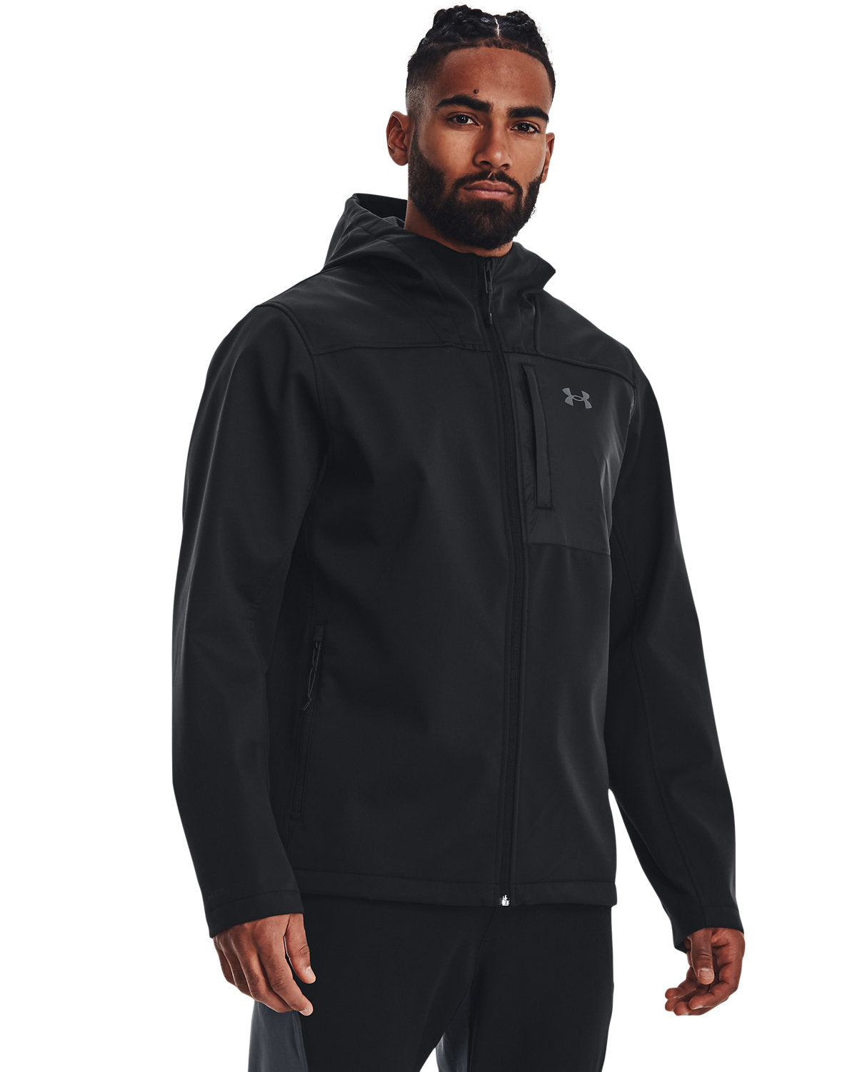 Under Armour ColdGear Infrared Shield 2.0 Hooded Jacket-Under Armour-Black-S-Thread Logic