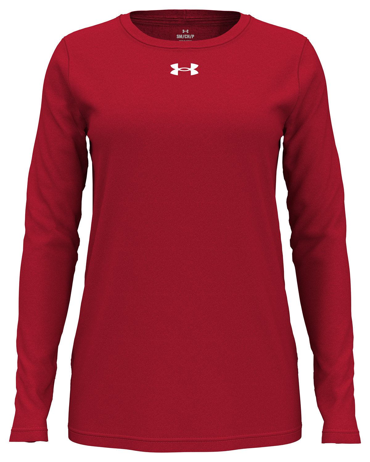 Under Armour Ladies Team Tech Long-Sleeve T-Shirt-Under Armour-Red/White-XS-Thread Logic