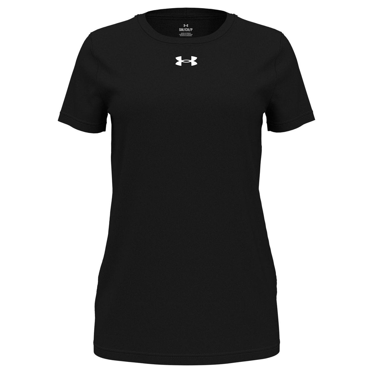 no-logo Under Armour Ladies Team Tech T-Shirt-Under Armour-Black/White-XS-Thread Logic