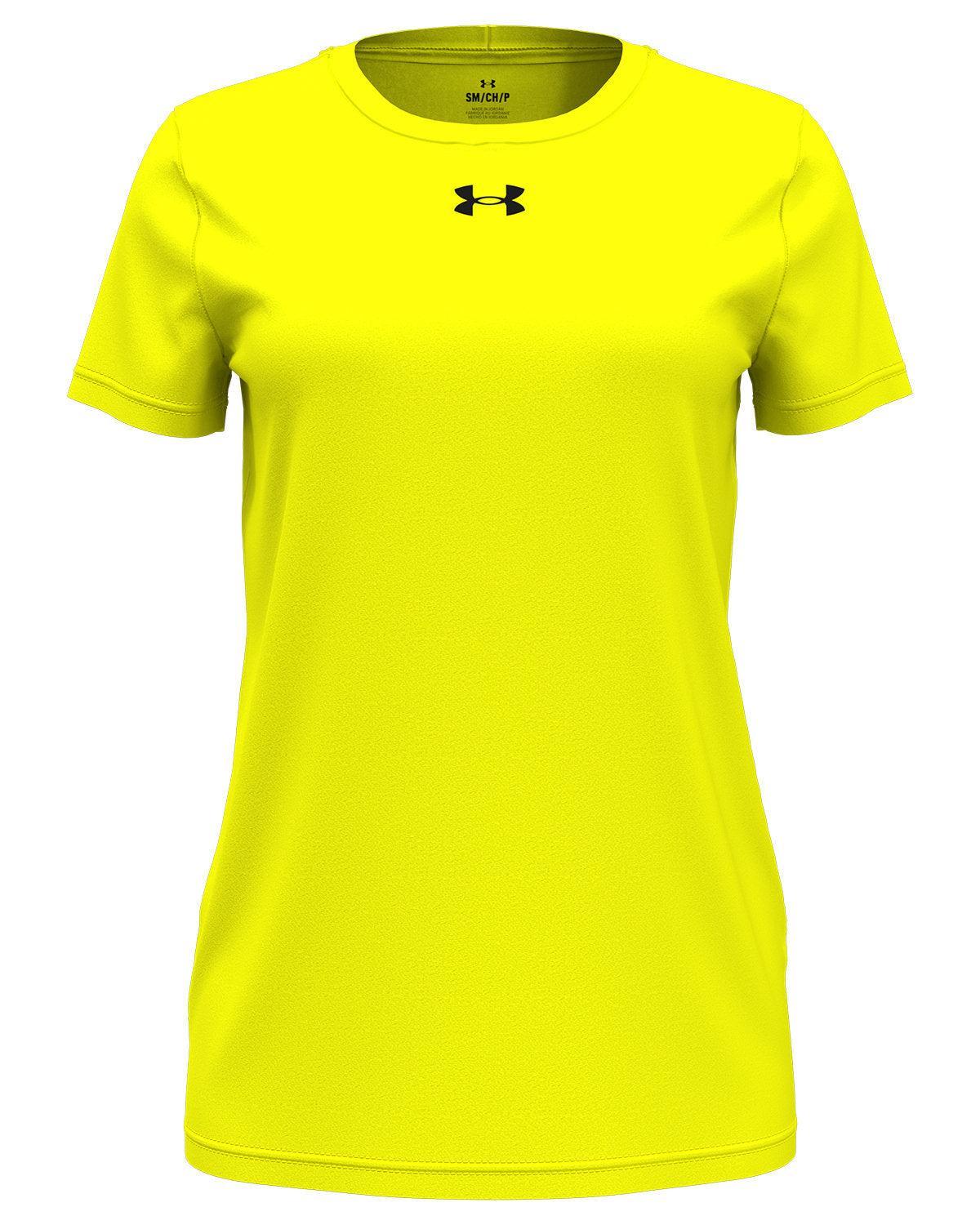 Under Armour Ladies Team Tech T-Shirt-Under Armour-Hi-Vis Yellow-XS-Thread Logic