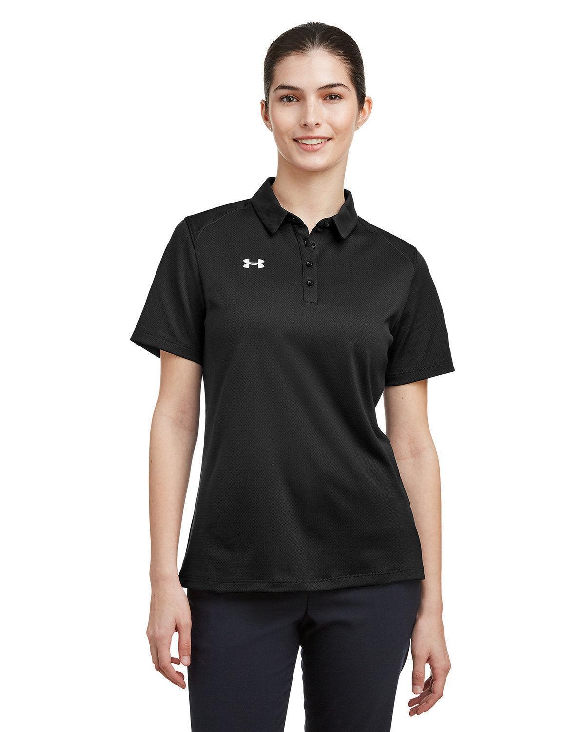 Under Armour Ladies Tech Polo-Under Armour-Black/White-XS-Thread Logic