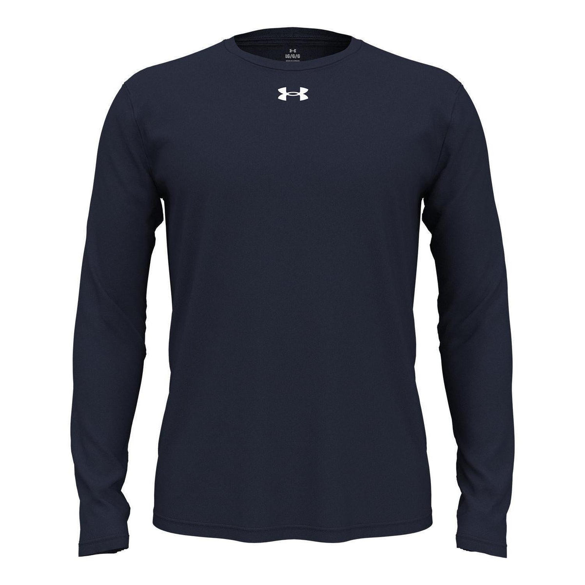 no-logo Under Armour Team Tech Long-Sleeve T-Shirt-Under Armour-Midnight Navy/White-S-Thread Logic