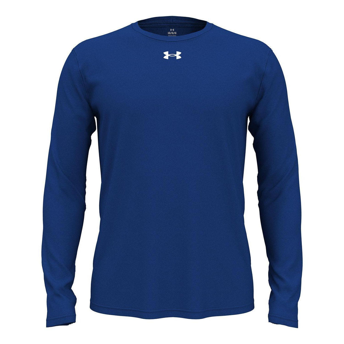no-logo Under Armour Team Tech Long-Sleeve T-Shirt-Under Armour-Royal/White-S-Thread Logic