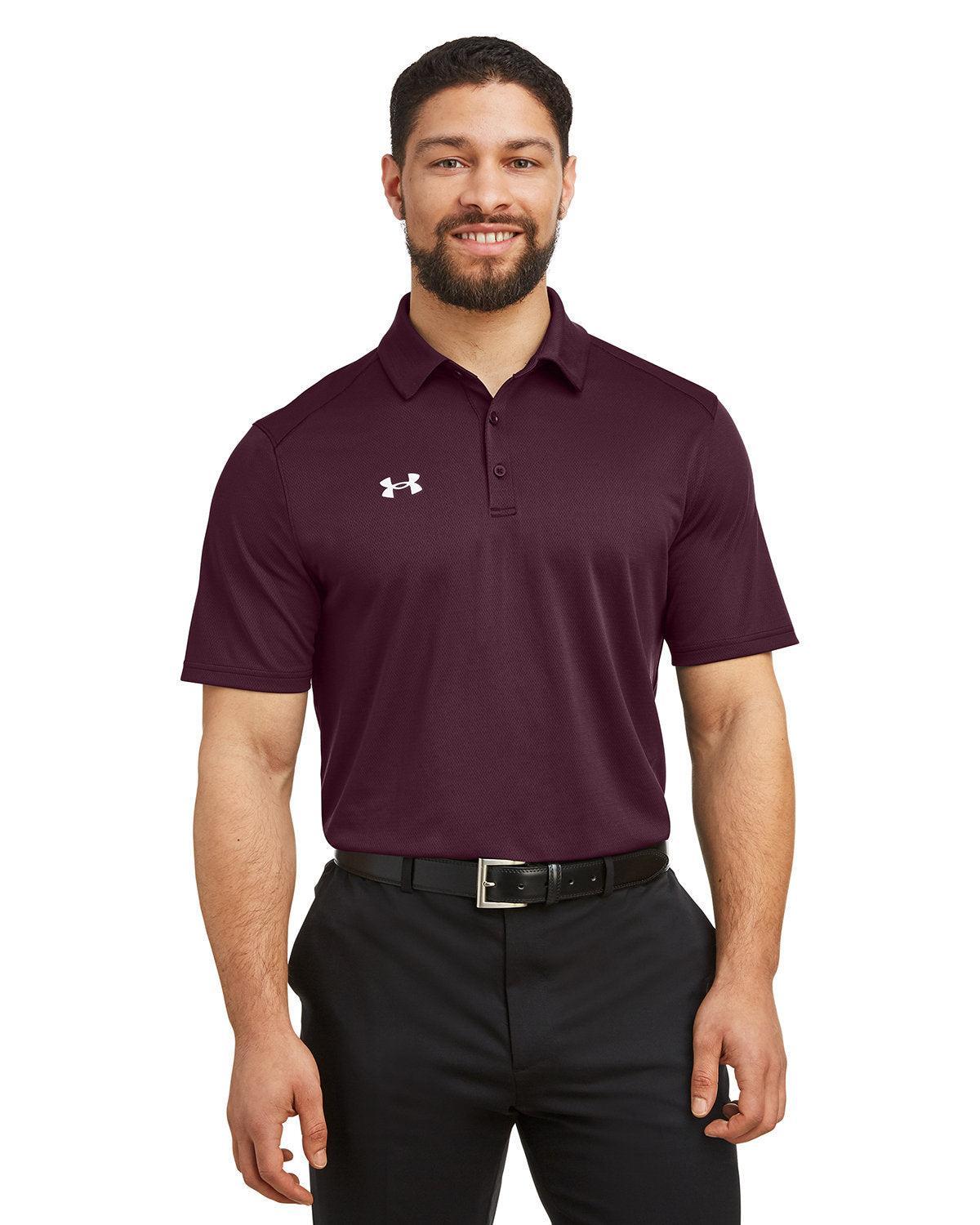 Under Armour Tech Polo-Under Armour-Maroon/White-S-Thread Logic