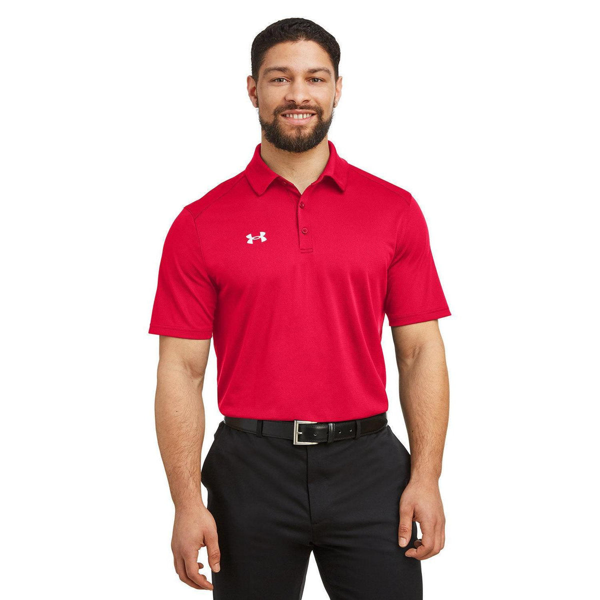 no-logo Under Armour Tech Polo-Under Armour-Red/White-S-Thread Logic
