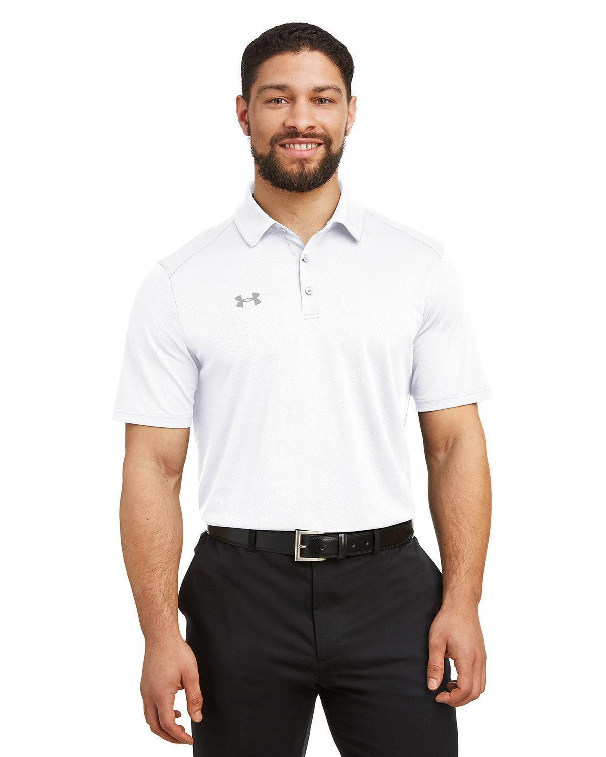 Under Armour Tech Polo-Under Armour-White/Grey-S-Thread Logic