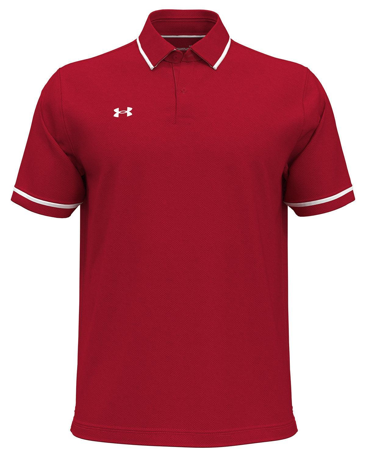 Under Armour Tipped Teams Performance Polo-Under Armour-Red/White-S-Thread Logic