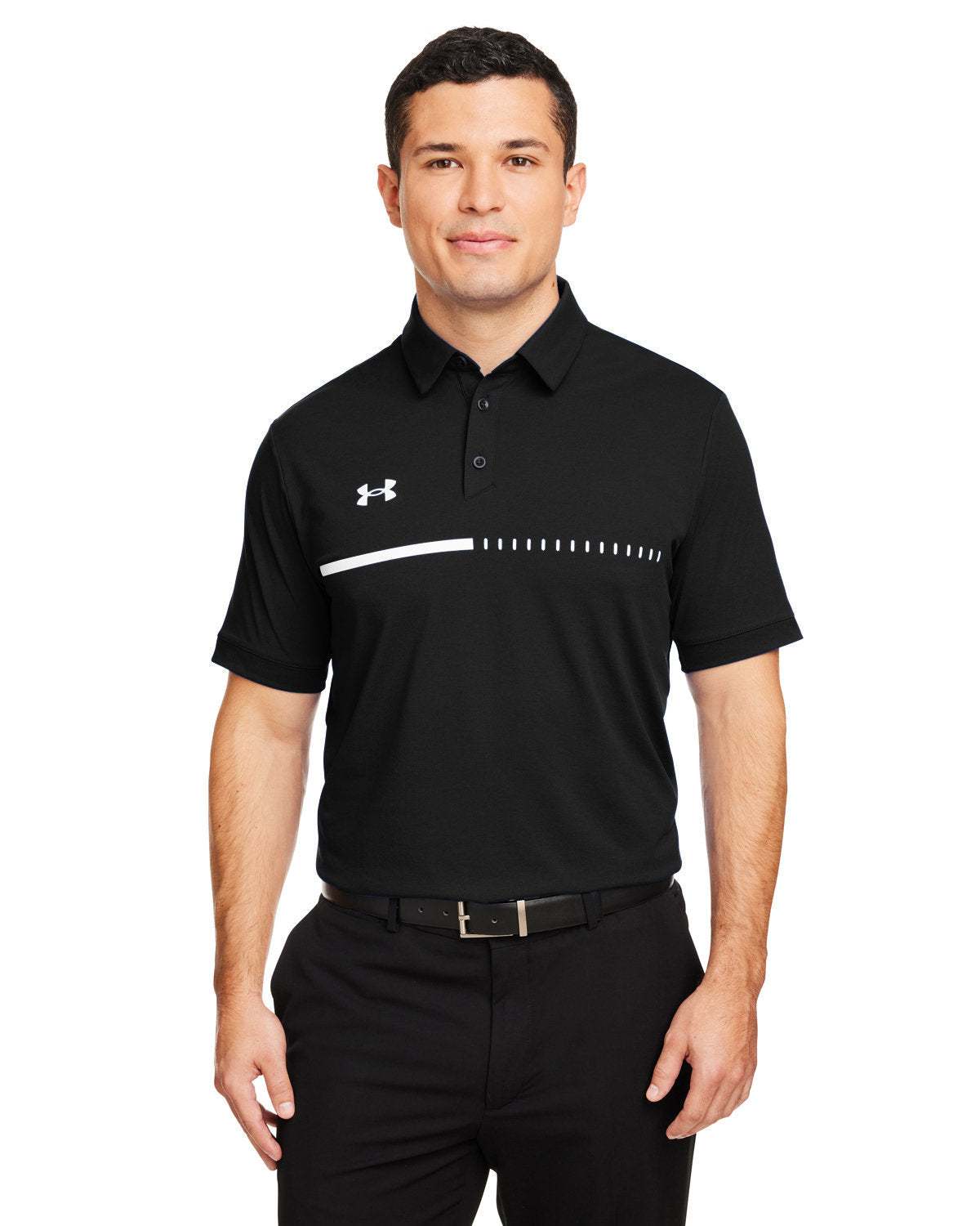 Under Armour Title Polo-Polos-Under Armour-Black/White-S-Thread Logic
