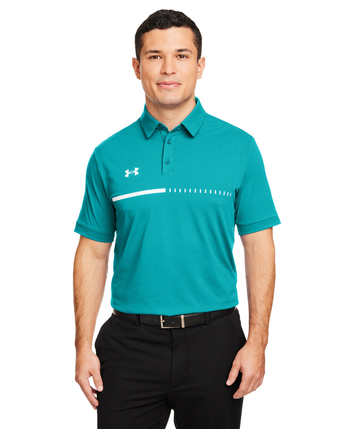 Under Armour Title Polo-Polos-Under Armour-Teal/White-S-Thread Logic