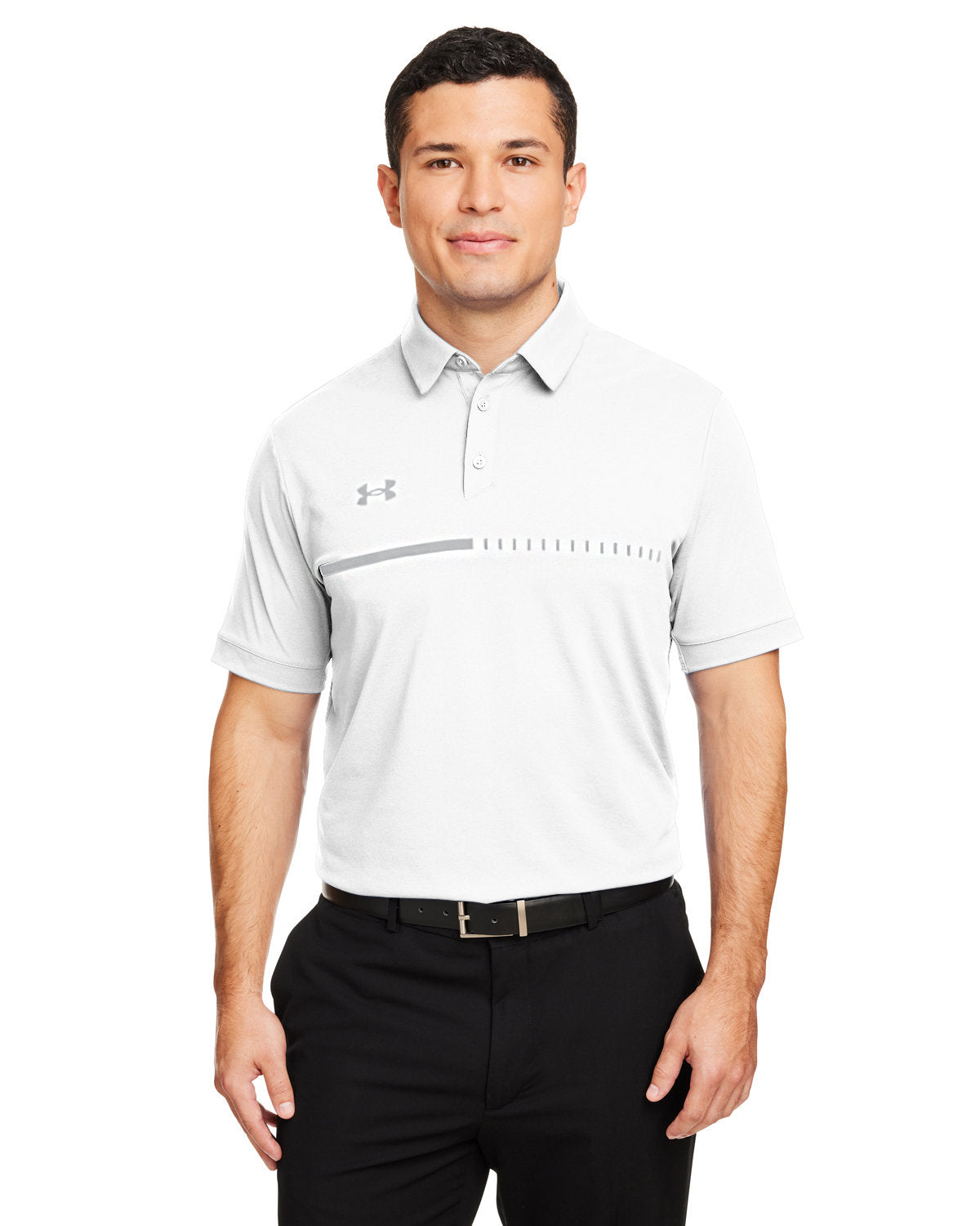 Under Armour Title Polo-Polos-Under Armour-White/Grey-S-Thread Logic
