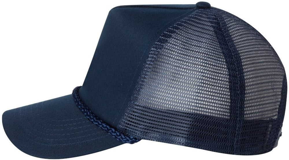 no-logo Valucap Five-Panel Mesh-Back Trucker Cap-Headwear-Valucap-Thread Logic