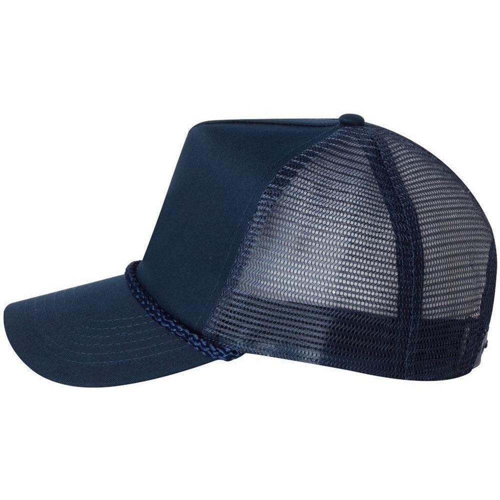 no-logo Valucap Five-Panel Mesh-Back Trucker Cap-Headwear-Valucap-Thread Logic