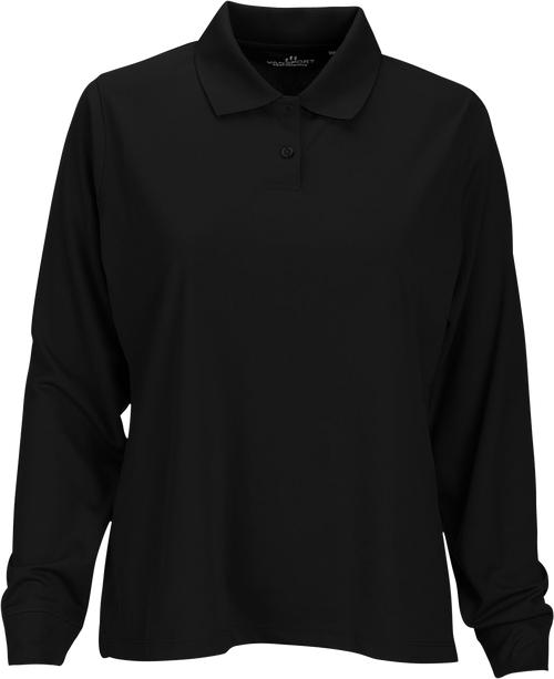 Vansport Ladies Omega Long Sleeve Solid Mesh Tech Polo-Ladies Polos-Thread Logic