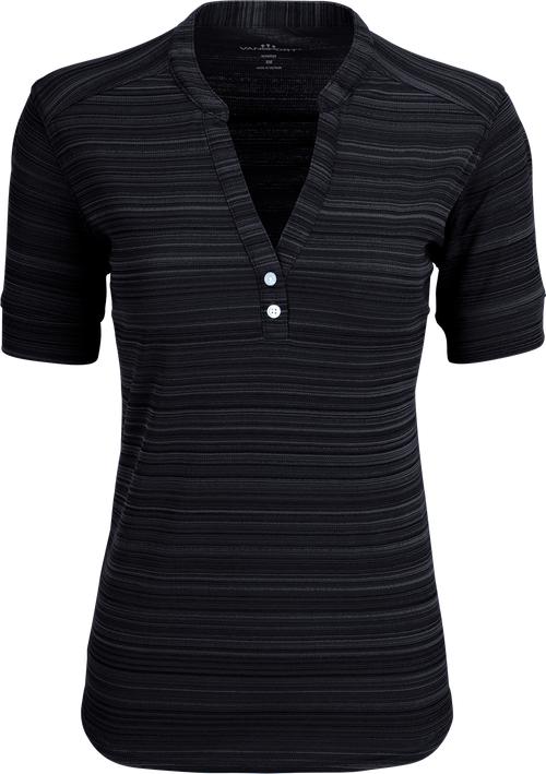 Vansport Ladies Strata Textured Henley-Ladies Polos-Thread Logic