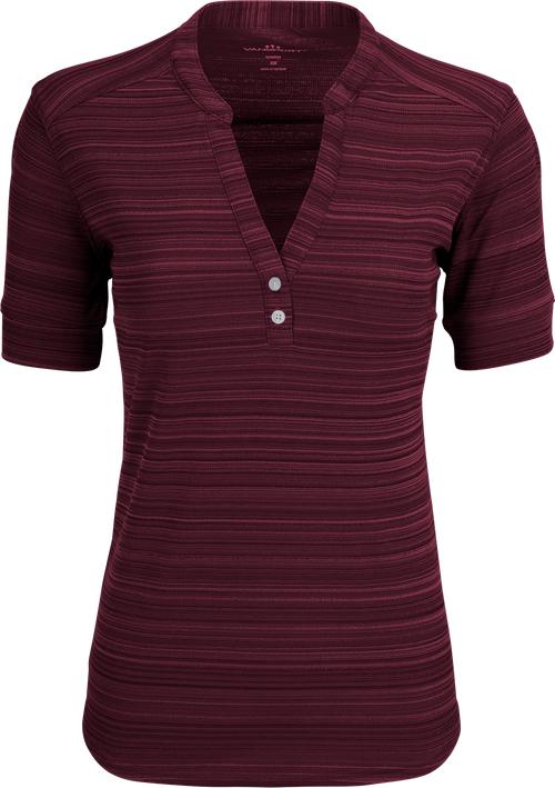 Vansport Ladies Strata Textured Henley-Ladies Polos-Thread Logic