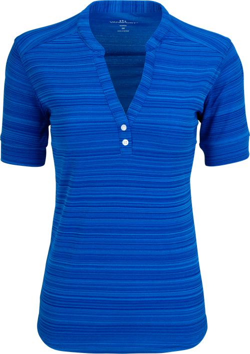 Vansport Ladies Strata Textured Henley-Ladies Polos-Thread Logic