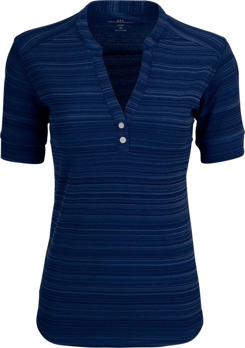 Vansport Ladies Strata Textured Henley-Ladies Polos-Thread Logic