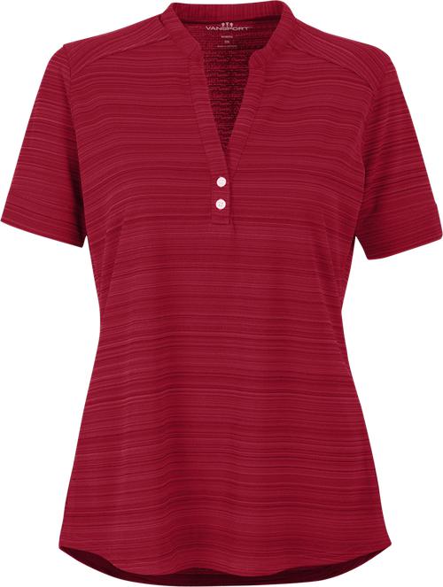Vansport Ladies Strata Textured Henley-Ladies Polos-Thread Logic