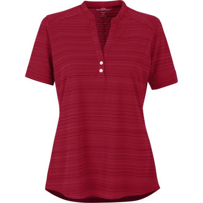 no-logo Vansport Ladies Strata Textured Henley-Ladies Polos-Thread Logic