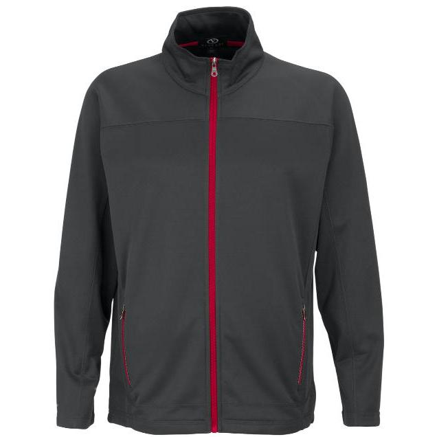 no-logo Vantage Brushed Back Micro-Fleece Full-Zip Jacket-Men's Jackets-Thread Logic