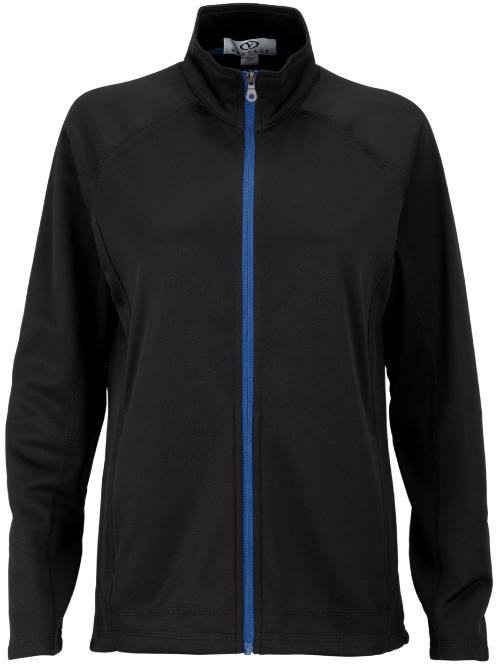 Vantage Ladies Brushed Back Micro-Fleece Full-Zip Jacket-Ladies Jackets-Thread Logic
