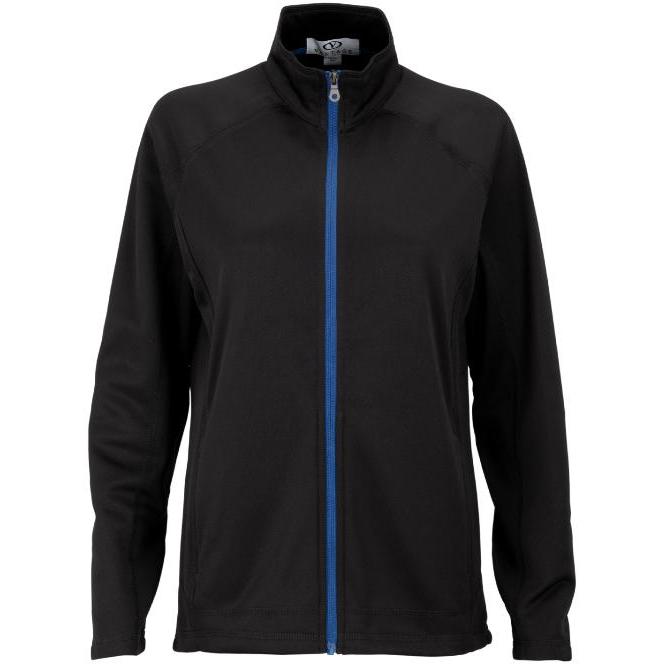 no-logo Vantage Ladies Brushed Back Micro-Fleece Full-Zip Jacket-Ladies Jackets-Thread Logic
