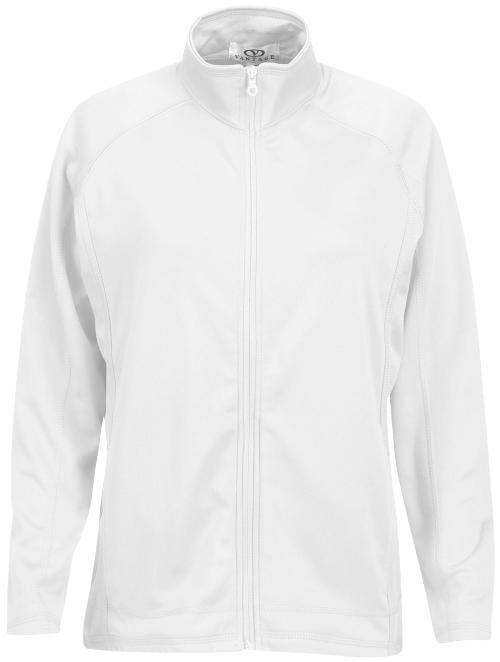 Vantage Ladies Brushed Back Micro-Fleece Full-Zip Jacket-Ladies Jackets-Thread Logic