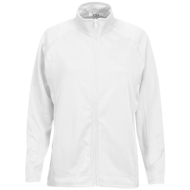 no-logo Vantage Ladies Brushed Back Micro-Fleece Full-Zip Jacket-Ladies Jackets-Thread Logic