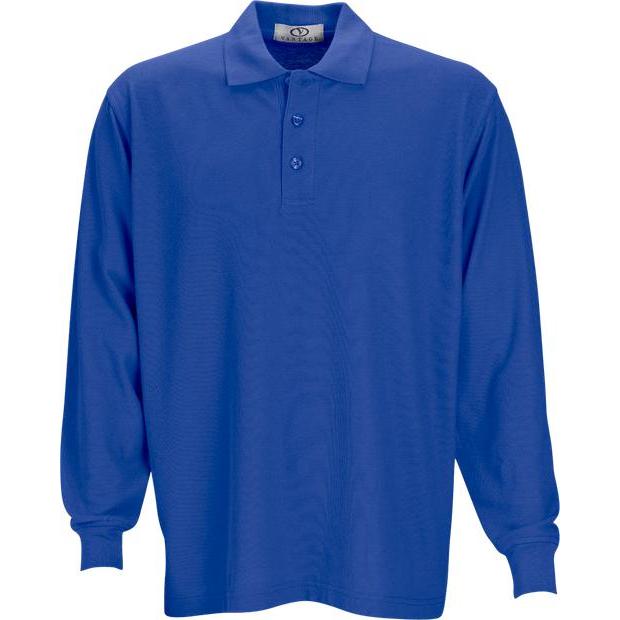 no-logo Vantage Long Sleeve Soft-Blend Double-Tuck Pique Polo-Men's Polos-Thread Logic