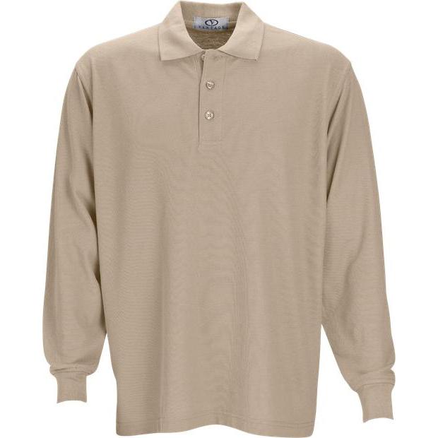 no-logo Vantage Long Sleeve Soft-Blend Double-Tuck Pique Polo-Men's Polos-Thread Logic